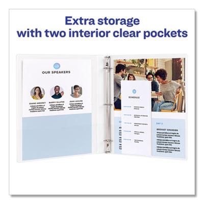 Framed View Heavy-Duty Binders, 3 Rings, 0.5