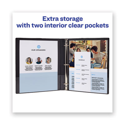 Framed View Heavy-Duty Binders, 3 Rings, 0.5