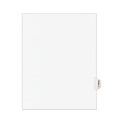Avery-Style Preprinted Legal Side Tab Divider, Exhibit R, Letter, White, 25/Pack, (1388) AVE01388