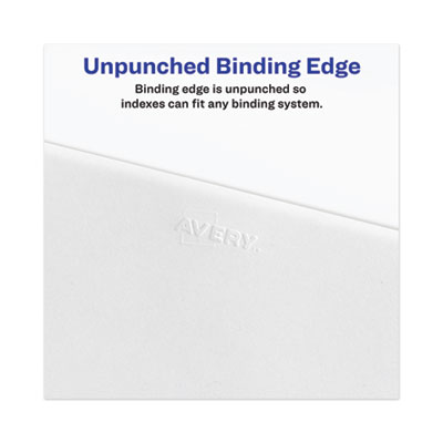 Avery-Style Preprinted Legal Side Tab Divider, 26-Tab, Exhibit G, 11 x 8.5, White, 25/Pack