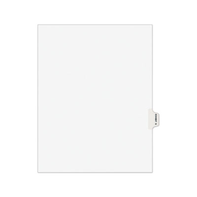 Avery-Style Preprinted Legal Side Tab Divider, Exhibit G, Letter, White, 25/Pack AVE01377