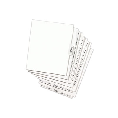 Avery-Style Preprinted Legal Side Tab Divider, 26-Tab, Exhibit G, 11 x 8.5, White, 25/Pack