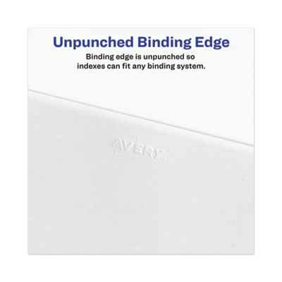 Avery-Style Preprinted Legal Bottom Tab Dividers, 26-Tab, Exhibit T, 11 x 8.5, White, 25/Pack