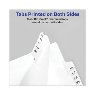 Avery-Style Preprinted Legal Bottom Tab Divider, 26-Tab, Exhibit C, 11 x 8.5, White, 25/PK