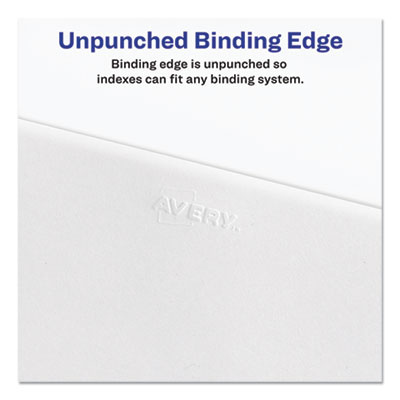 Avery-Style Preprinted Legal Bottom Tab Divider, 26-Tab, Exhibit C, 11 x 8.5, White, 25/PK