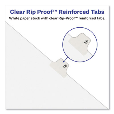 Avery-Style Preprinted Legal Side Tab Divider, 26-Tab, Exhibit D, 11 x 8.5, White, 25/Pack, (1374)