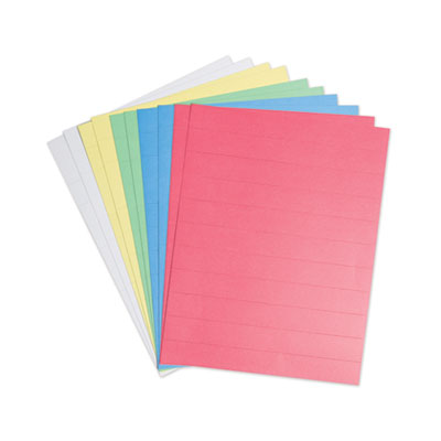 Data Card Replacement Sheet, 8.5 x 11 Sheets, Perforated at 1", Assorted, 10/Pack UBRFM1614