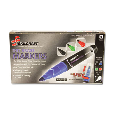 7520013837950 SKILCRAFT Dry Erase Marker, Medium Bullet Tip, Assorted, Dozen NSN3837950