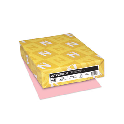 Color Paper, 24 lb Bond Weight, 8.5 x 11, Bubble Gum, 500/Ream WAU92046