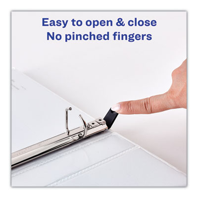 Heavy-Duty Non Stick View Binder with DuraHinge and Slant Rings, 3 Rings, 4