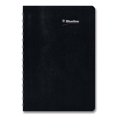 DuraGlobe Daily Planner, 30-Minute Appointments, 8 x 5, Black Soft Cover, 12-Month (Jan to Dec): 2025