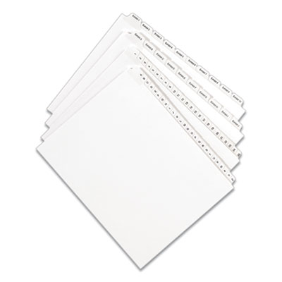 Preprinted Legal Exhibit Side Tab Index Dividers, Allstate Style, 25-Tab, 26 to 50, 11 x 8.5, White, 1 Set, (1702)