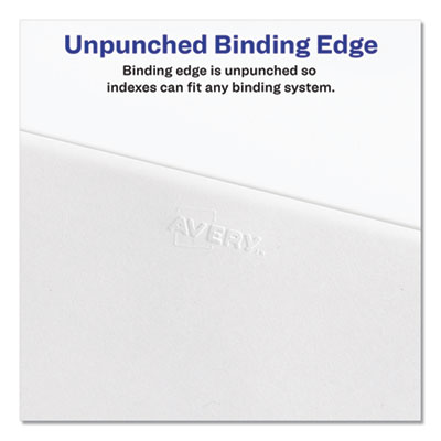 Preprinted Legal Exhibit Side Tab Index Dividers, Allstate Style, 25-Tab, 151 to 175, 11 x 8.5, White, 1 Set