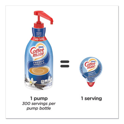 Liquid Coffee Creamer, French Vanilla, 1.5 L Pump Bottle, 2/Carton