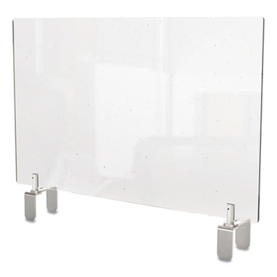 Clear Partition Extender with Attached Clamp, 29 x 3.88 x 18, Thermoplastic Sheeting GHEPEC1829A