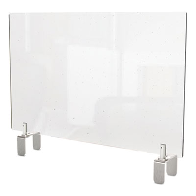 Clear Partition Extender with Attached Clamp, 36 x 3.88 x 24, Thermoplastic Sheeting GHEPEC2436A