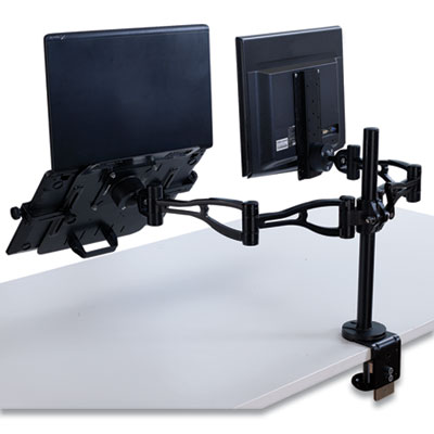 Professional Series Depth Adjustable Monitor Arm, 360 Degree Rotation, 37 Degree Tilt, 360 Degree Pan, Black, Supports 24 lb