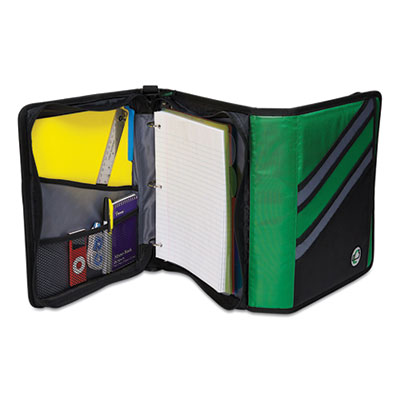 Case it Z-System 2-In-1 Zipper Binder, 3 Rings (x2), 1.5" Capacity (x2), 11 X 8.5, Black/gray Accents (CAEZ176BLK) CAEZ176BLK