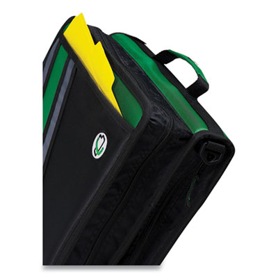 Case it Z-System 2-In-1 Zipper Binder, 3 Rings (x2), 1.5" Capacity (x2), 11 X 8.5, Black/gray Accents (CAEZ176BLK) CAEZ176BLK