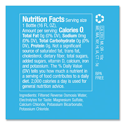 Reverse Osmosis Still Water, 16 Oz Bottle, 12/carton