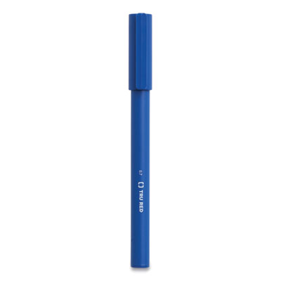 Quick Dry Gel Pen, Stick, Medium 0.7 mm, Blue Ink, Blue Barrel, 5/Pack