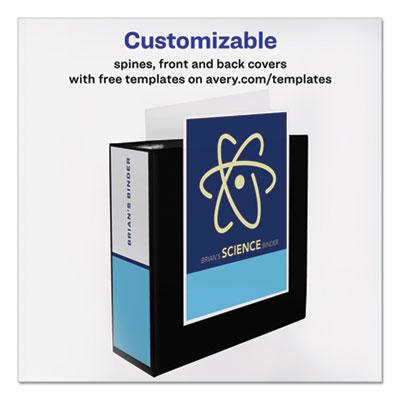 Durable View Binder with DuraHinge and EZD Rings, 3 Rings, 4