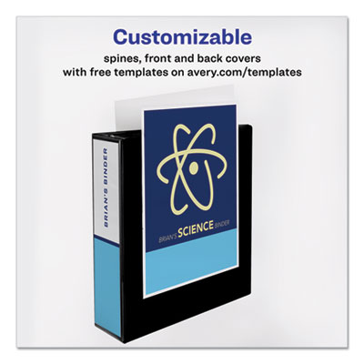 Durable View Binder with DuraHinge and EZD Rings, 3 Rings, 3