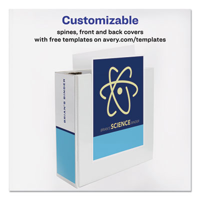 Durable View Binder with DuraHinge and EZD Rings, 3 Rings, 4