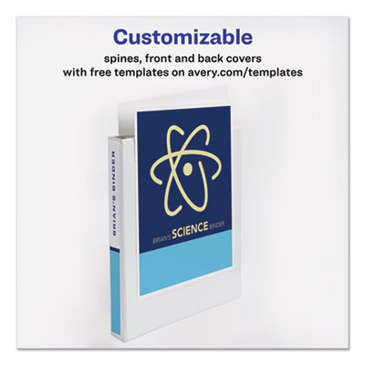 Mini Size Durable View Binder with Round Rings, 3 Rings, 1