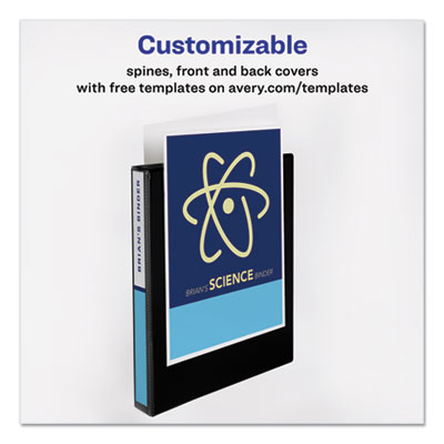 Mini Size Durable View Binder with Round Rings, 3 Rings, 1