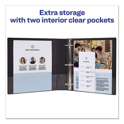 Durable Non-View Binder with DuraHinge and Slant Rings, 3 Rings, 1.5