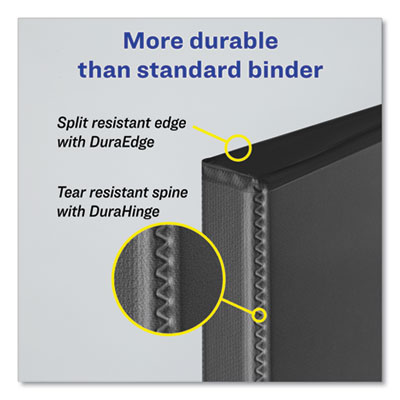 Durable Non-View Binder with DuraHinge and Slant Rings, 3 Rings, 1