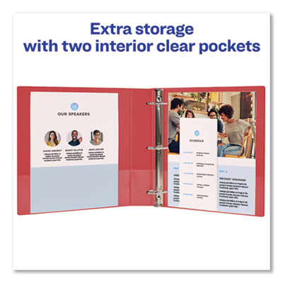 Durable Non-View Binder with DuraHinge and Slant Rings, 3 Rings, 1