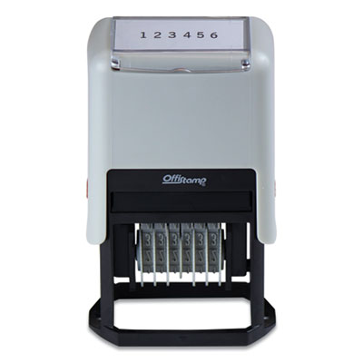 Numberer, Pre-Inked/re-Inkable, 6 Bands, 1.88 X 0.25, Black