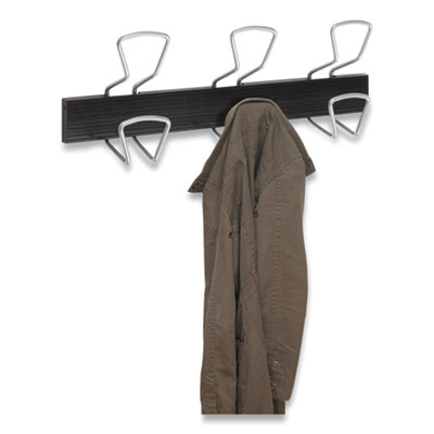 Alba Wall-Mount Coat Hooks, 18.11 x 2.95 x 6.45, Metal, Silver, 22 lb Capacity (ABAPMPRO3M) ABAPMPRO3M
