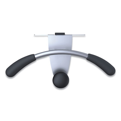 Alba Hanger Shaped Partition Coat Hook, Metal/Foam/ABS, Silver/Black (ABAPMMOUSPART) ABAPMMOUSPART