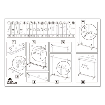 Large Capacity Garment Rack, 63.5w x 21.25d x 67.5h, Black/Silver