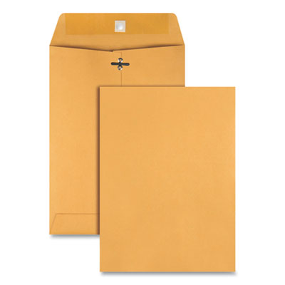 Clasp Envelope, 28 lb Bond Weight Kraft, #75, Square Flap, Clasp/Gummed Closure, 7.5 x 10.5, Brown Kraft, 100/Box QUA37875