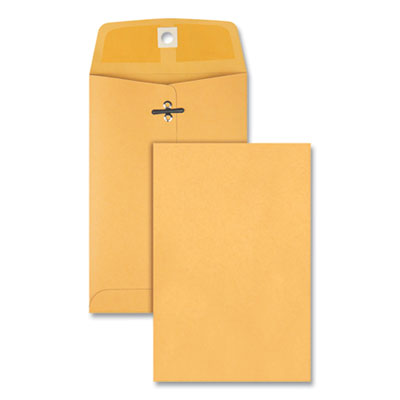 Clasp Envelope, 28 lb Bond Weight Kraft, #35, Square Flap, Clasp/Gummed Closure, 5 x 7.5, Brown Kraft, 100/Box QUA37835
