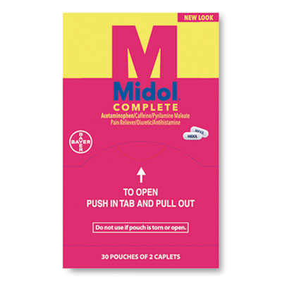 Complete Menstrual Caplets, Two-Pack, 30 Packs/Box PFYBXMD30