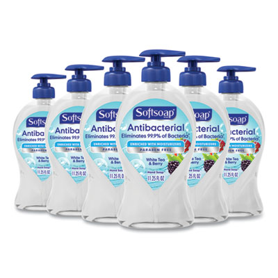 Antibacterial Hand Soap, White Tea and Berry Fusion, 11.25 oz Pump Bottle, 6/Carton CPC44573