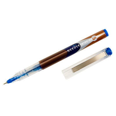 7520015068497 SKILCRAFT Liquid Magnus Roller Ball Pen, Stick, Micro 0.5 mm, Blue Ink, Clear/Blue Barrel, Dozen NSN5068497