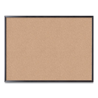 Cork Bulletin Board, 48 x 36, Natural Surface, Black Frame UBR2876U0001