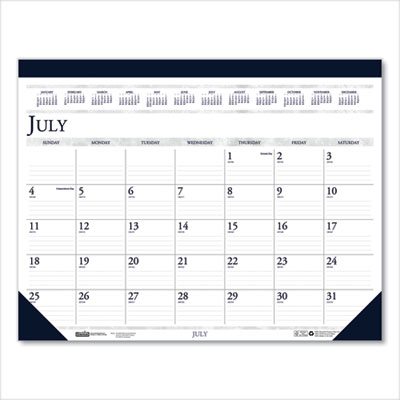 Recycled Two-Color Academic 14-Month Desk Pad Calendar, 22 x 17, 2016-2017 HOD155HD