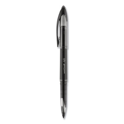 AIR Porous Gel Pen, Stick, Medium 0.7 mm, Black Ink, Black Barrel, 3/Pack UBC1926808