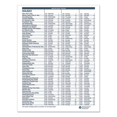 Recycled Ruled 14-Month Planner with Leatherette Cover, 10 x 7, Black Cover, 14-Month: Dec 2024 to Jan 2026