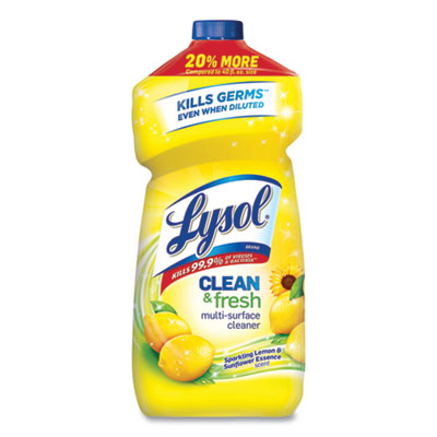 Clean and Fresh Multi-Surface Cleaner, Sparkling Lemon and Sunflower Essence, 48 oz Bottle, 9/Carton RAC89962CT