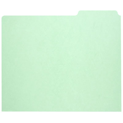 7530009886515 SKILCRAFT File Guide Card, 3-Tab, 11.75 x 10, Light Green, 1 Set NSN9886515