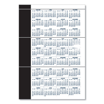 24/7 Recycled Daily Appointment Book/Monthly Planner, 10 x 7, Black Cover, 12-Month (Jan to Dec): 2025
