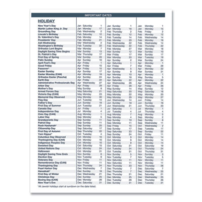 Monthly Hard Cover Two-Year Planner, 11 x 8.5, Black Cover, 24-Month: Jan 2025 to Dec 2026